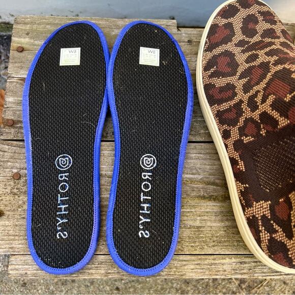 ROTHY'S The Chelsea Wildcat High Top Sneakers Brown Tan Size 8 - Picture 5 of 10